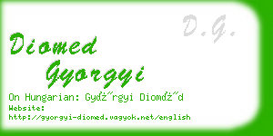 diomed gyorgyi business card